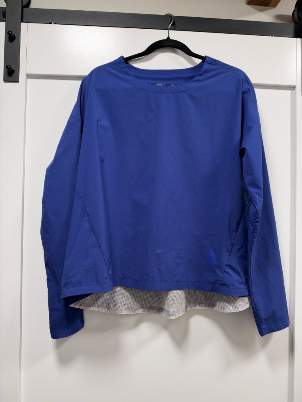 Stio Women's Cobalt Blue Lightweight Woven Pullover Top Size L